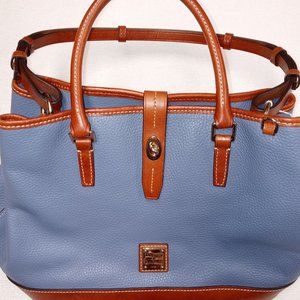 Dooney & Bourke Dusty Blue Pebbled Leather Shoulder Bag